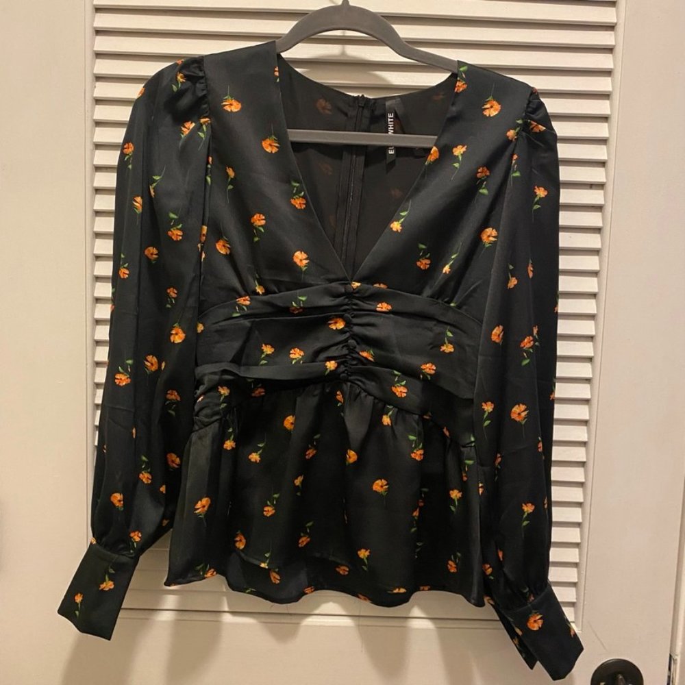 NastyGal Peplum Puff Sleeve Top